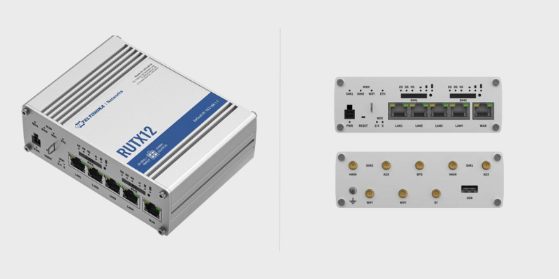 RUTX12 | Dual LTE Cat 6 Industrial Cellular Router