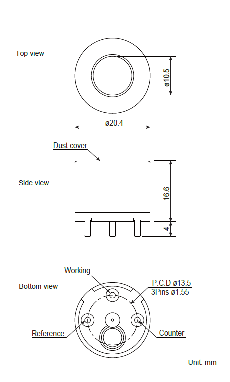 FIGARO - TGS4260 top view