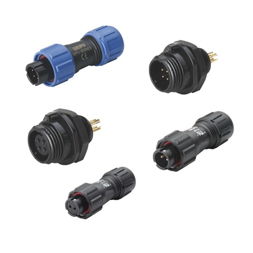 SP2113/P2-1C 2 Way Male Circular Socket IP68