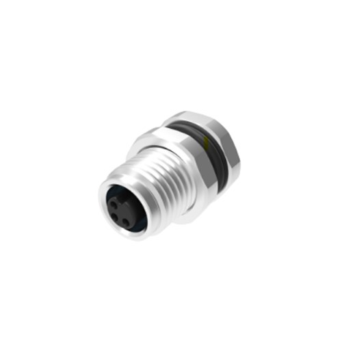 M5 4 Pin Circular Unshielded Socket PCB Mount
