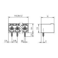 STLZ950/2H 2 way 5.08 Horizontal Header Open Ends