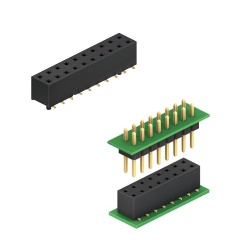 2207SM-08G 8 Way 2.0mm H2.4mm Dual Row PCB Socket