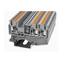 Feed Through DIN Rail T/Block TWIN 0.2-4mm2 Blue