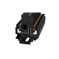 Fused DIN Rail Terminal Block 24V Black 0.2-6mm2