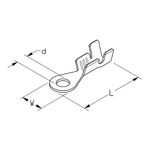 Ring Terminal 2.6 SEZ.0.5-1 Brass Tin Plated
