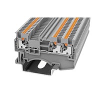 Feed Through DIN Rail T/Block TWIN 0.2-1.5mm2